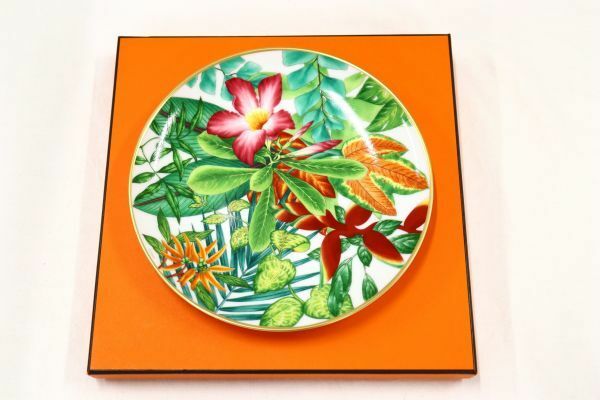 【送料無料】美品　HERMES　エルメス　パシフォリア デザートプレート 21cm Passiflora　飾り皿　22-2599