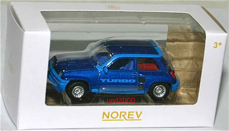 ノレブ 3インチ 1981 ルノー R5 サンク ターボ Renault R5 Turbo ブルー Norev 1/64 トミカ サイズ