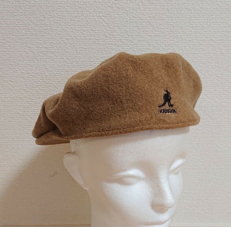 L 新品 KANGOL WOOL 504 0258BC ハンチングキャップ オールウール カンゴール ウール 504 ハンチング キャップ ベージュ キャメル