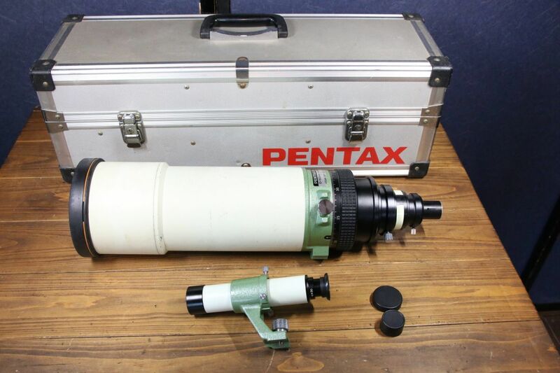 実用■ペンタックス PENTAX-100 ED UF/D=100mm f=400mm 6X30 アイピース付き ケース 天体望遠鏡■RR35