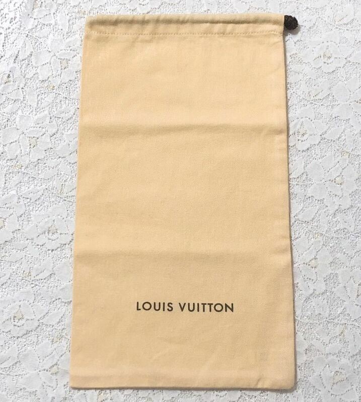 ルイヴィトン「 LOUIS VUITTON 」シューズ保存袋 1枚 旧型 (3066）正規品 付属品 内袋 布袋 巾着袋 20×36cm シューズ・パンプス用 
