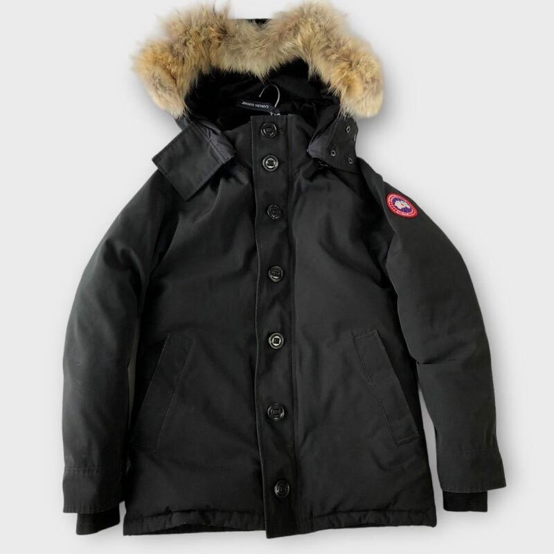 CANADA GOOSE カナダグース エディフィス別注 3433JM R ORFORD オーフォード ロゴワッペン コヨーテファー ダウン グリフィン 黒 S〜M