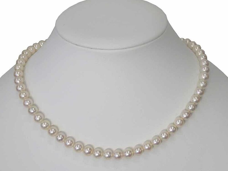 アコヤパールネックレス SV 33.2g 43cm　Jewelry Akoya-Pearl 7.0-7.5mm Necklace