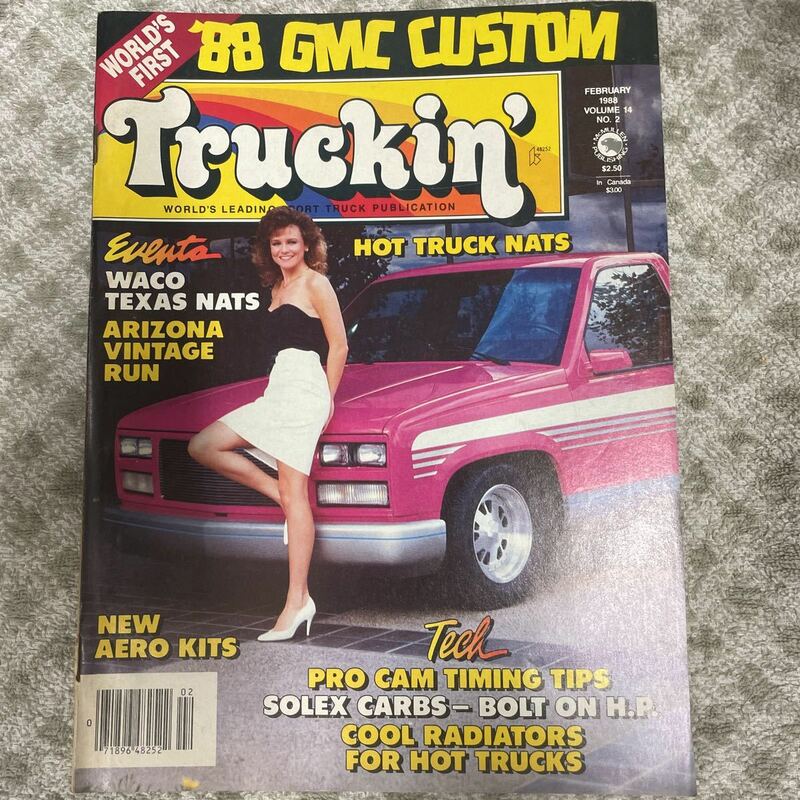 Truckin’ トラッキン 1988.2 古書 洋書 ビンテージ アメ車 カスタムカー バン ピックアップ ネコポス発送