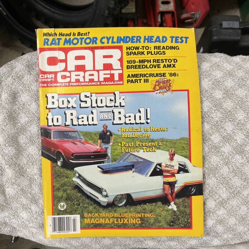 CAR CRAFT カークラフト 1986年3月 古書 洋書 ビンテージ アメ車 ホットロッド ドラッグレース ネコポス発送
