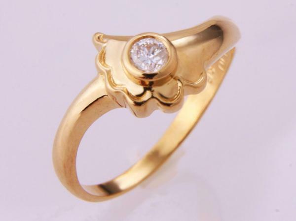 ★☆見て！K18金0.10ctダイヤモンドリング指輪6.5号！MJ-1037