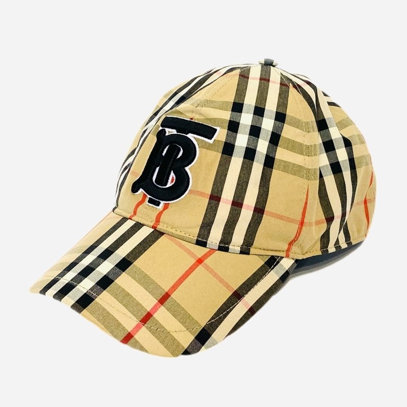 BURBERRY バーバリー TBロゴ ノバチェック キャップ 帽子 Lサイズ メンズ レディース 男女兼用 ファッション