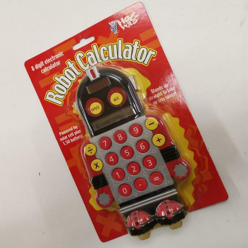 送料無料 未開封保管品 ホグワイルドトイズ HOGWILDTOYS ロボット型電卓 Robot Calculator #10020