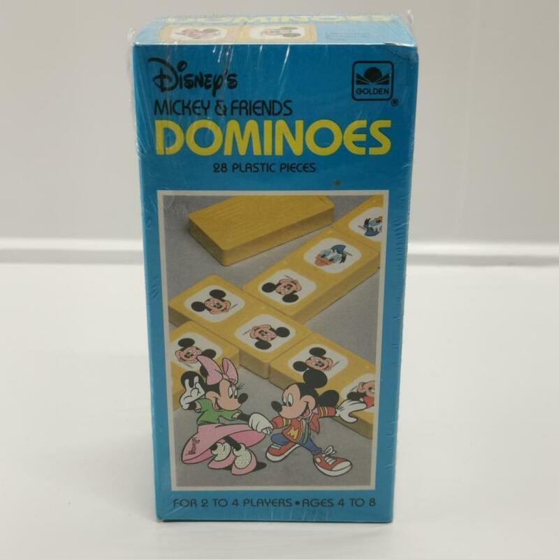 送料無料 未開封保管品 Disney ディズニー MICKEY＆FRIENDS DOMINOES ドミノ GOLDEN ミッキー ミニー 昭和レトロ#10454