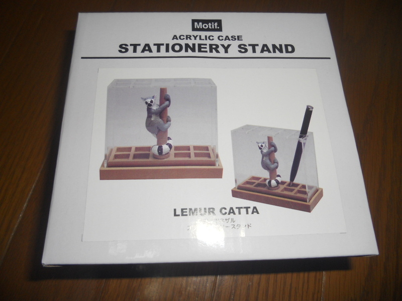 ★Motif ACRYLIC CASE STATIONERY STAND ワオキツネザル LEMUR CATTA ステーショナリースタンド★