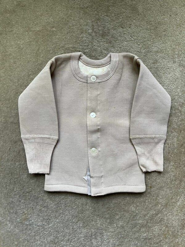 昭和レトロ 子供 キッズ スウェット インナー サーマル 肌着 防寒 長リブ ヴィンテージ Japan Kids Sweat Inner Thermal Vintage