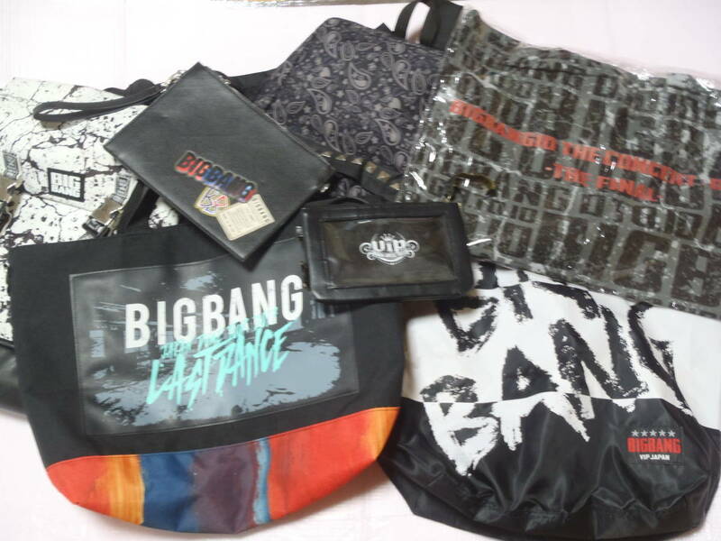 送料無料 BIGBANG ビッグバン 中古 リュック バッグ ポーチ ７個セット 