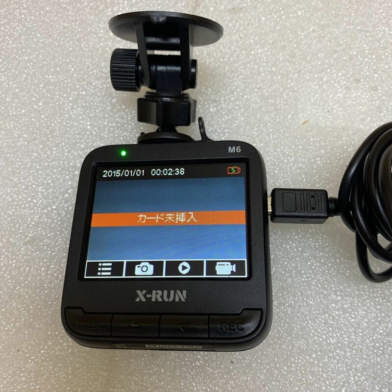 XL8087 X-RUN自動車アクセサリー　ドライブレコーダー　通電済み　メモリーカード無し
