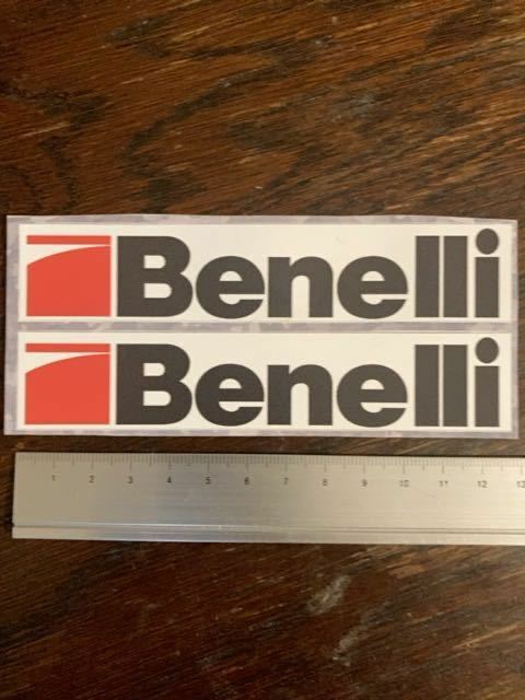 ステッカー】Benelli/ベネリ: 約3x13cm 2枚セット: 狩猟 射撃 シューティング ハンティング 散弾銃 タクティカル