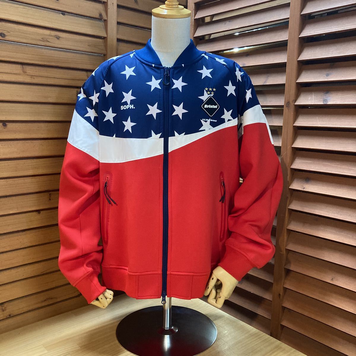 M 3 △717【F.C.Real Bristol × Coca Cora SOPH ブリストル】20SS FCRB-200012 PDK JACKET トラック ブルゾン スター SIZE XL