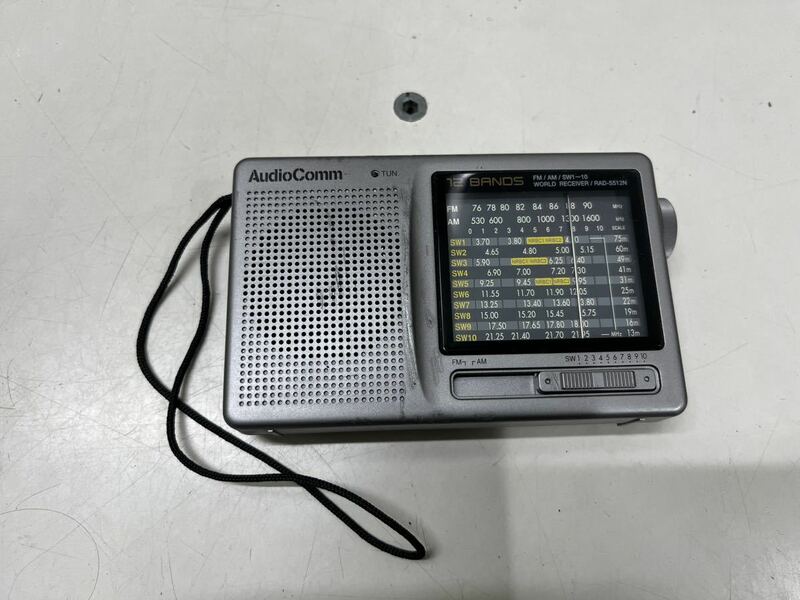 AudioComm FM/AM/SWコンパクトラジオ RAD-S512N 　中古