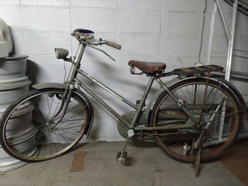 未整備 昭和時代 26インチ silver Ring 昔の自転車