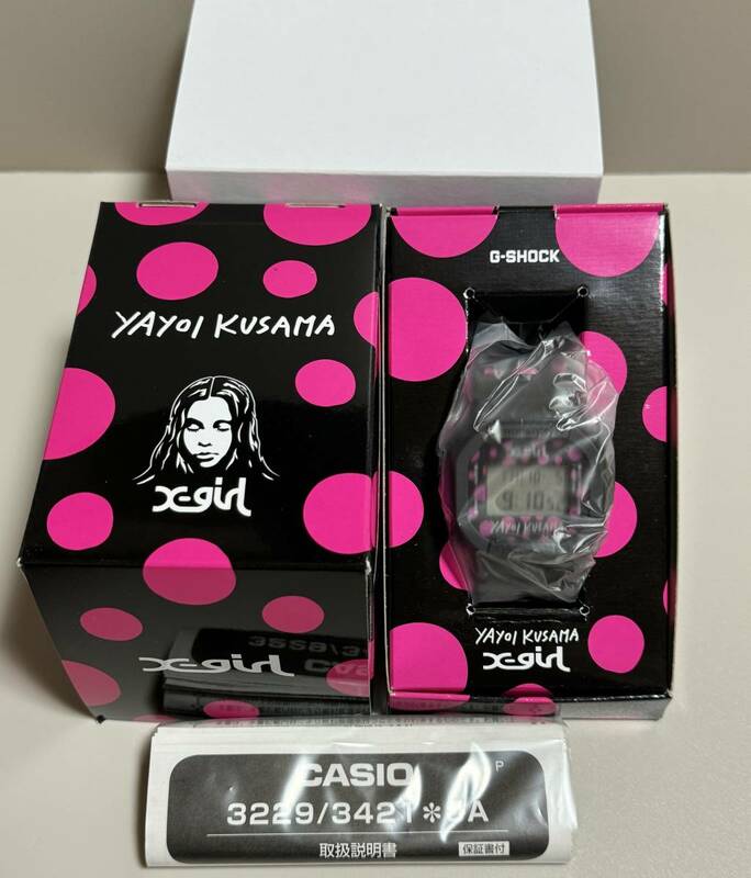 【未使用】G-SHOCK × 草間彌生 YAYOI KUSAMA × X-girl エックスガール 水玉 ピンク DW-5600 コラボ