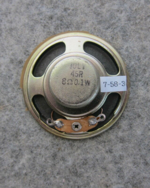 小型スピーカー 45mm 厚み17mm 上部径18mm 8Ω 0.1W FAIRMATEラジオAF180の撤去品 音出しOK 7-58-3