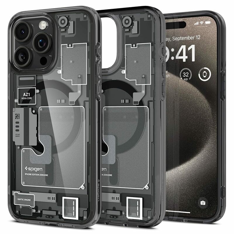 Spigen iPhone15ProMax ケース クリア MagSafe対応 ウルトラ・ハイブリッド・マグフィット ACS06582 ゼロ・ワン