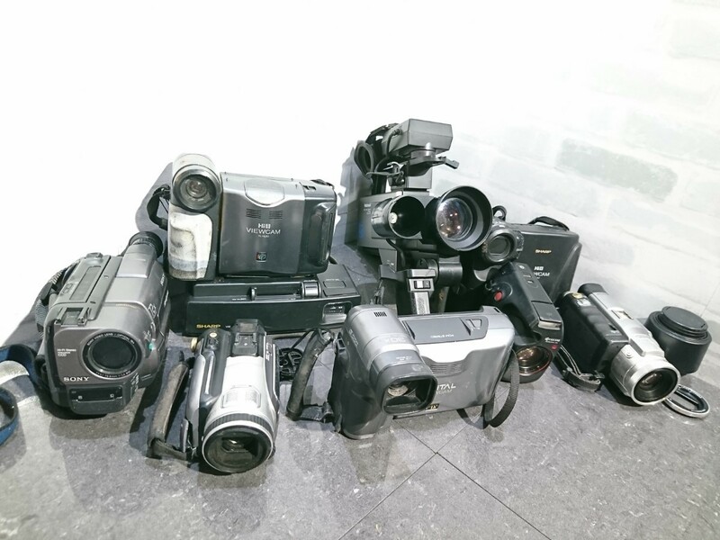 【ジャンク品】管1U59 ビデオカメラ National SHARP SONY Victor KYOCERA まとめて8台 動作未確認