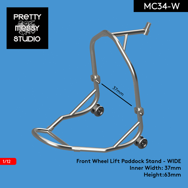 1/12 ３Ｄプリンター バイクスタンド フロントスタンド 37mm 模型 #MC34-W
