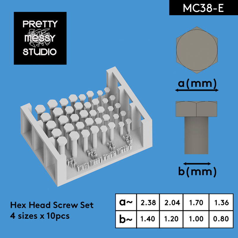 ３Ｄプリンター ディテールアップ 六角ボルト 模型 #MC38-E