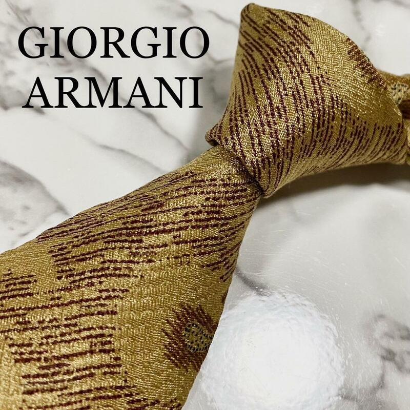 ネクタイ ジョルジオアルマーニ GIORGIOARMANI ペイズリー アート 総柄 シルク 高級 ブランド