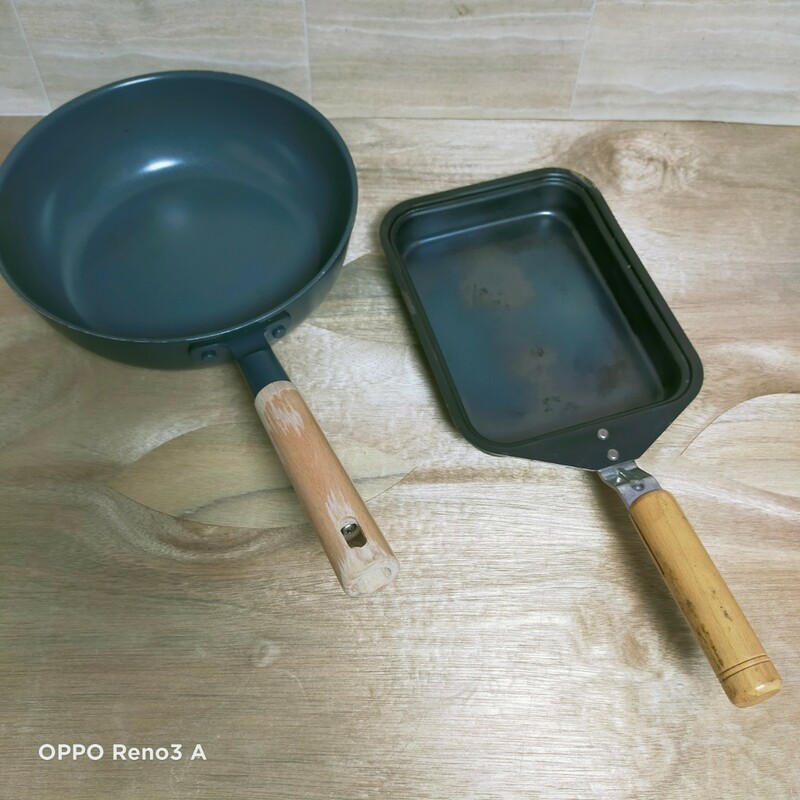 フライパン　天ぷら鍋　炒め鍋　深鍋　だし巻き　卵焼き器　IH対応　調理器具　2点セット