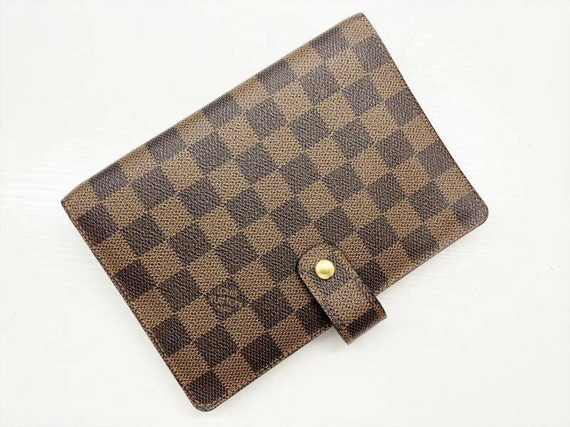 美品　Louis Vuitton　ルイヴィトン　ダミエ　アジェンダMM　システム手帳　B6　バイブル　R20240