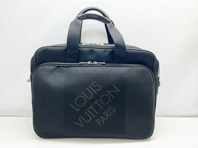 良好　Louis Vuitton　ルイヴィトン　ダミエジェアン　 アソシエGM　ビジネスバッグ　ノワール　ショルダー欠品　N58034