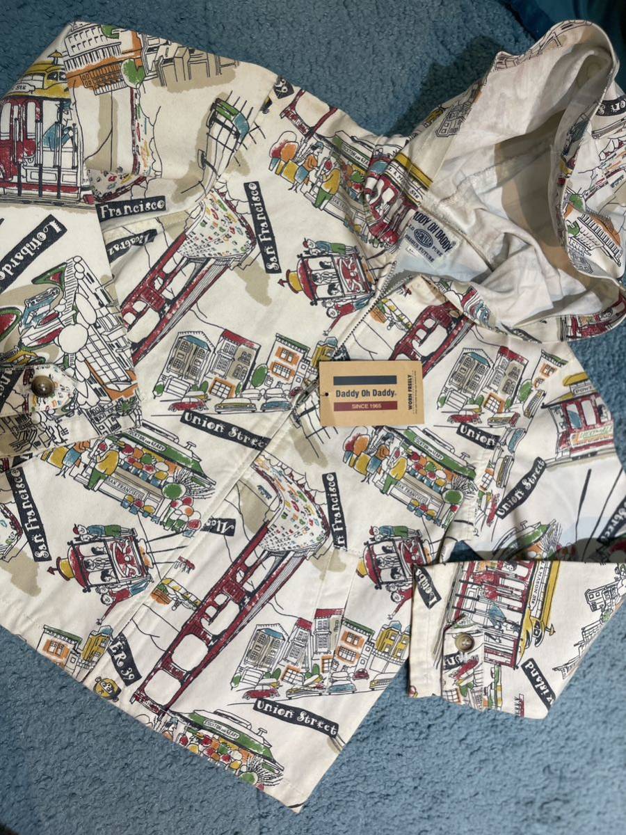 新品　アウトレット品　daddy oh daddy 120センチ　綿パーカー総柄 激安　80%オフ