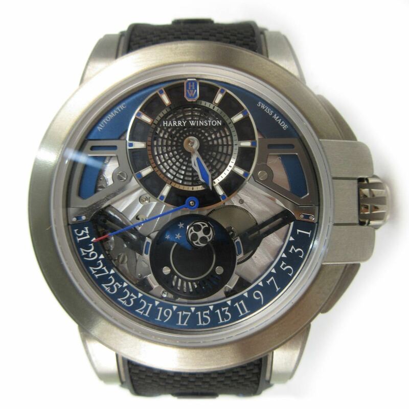 限定300本 HARRY WINSTON ハリーウィンストン オーシャン プロジェクトZ13 ザリウム 自動巻き メンズ腕時計 ブルー シルバー