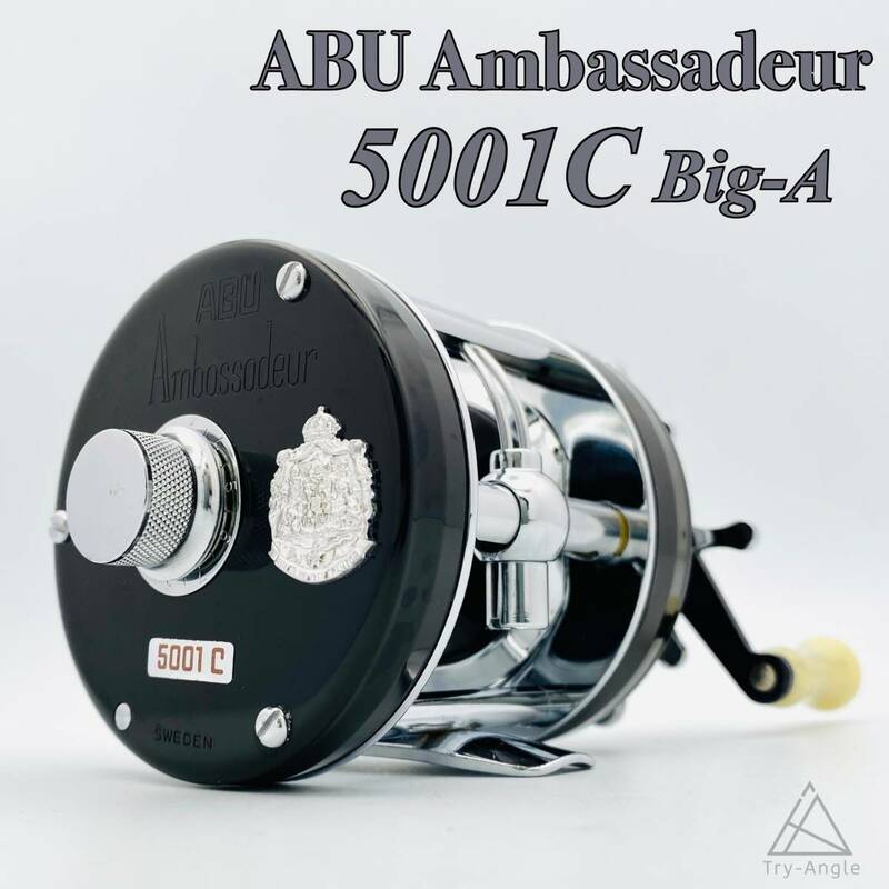 極希少◆1972年 ABU アンバサダー 5001C Big-A 初期◆オールド アブガルシア 整備済/ヴィンテージ/ベイト/左/レフト/バス/トップ/美品/レア