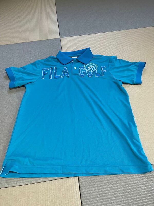 FILA GOLF フィラゴルフポロシャツ サイズL 水色 1-2回使用　美品 肩幅　46cm 身幅　54cm 着丈　65cm