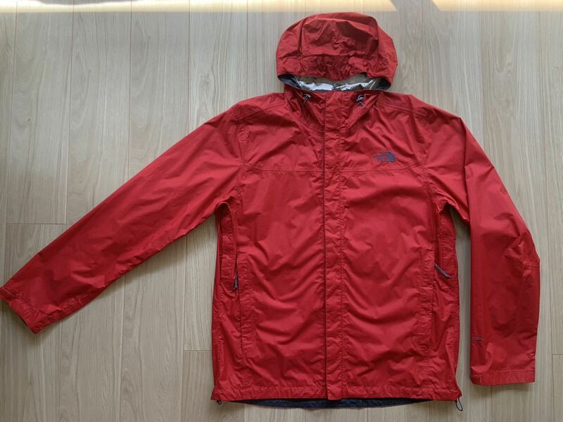 THE NORTH FACE◇ノースフェイスVENTURE JACKET HYVENT 2.5L ナイロンジャケット マウンテンパーカー マンパー アウトドア L RED