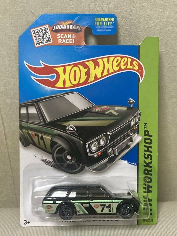 即決有★HW hotwheels ホットウィール '71 DATSUN BLUEBIRD 510 WAGON ダットサン ブルーバード ブラック★ミニカー