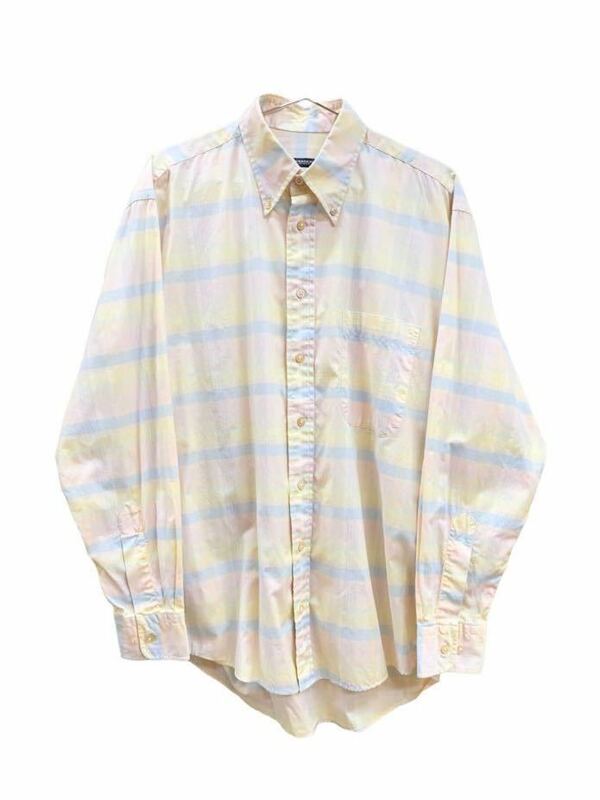 希少! Old Burberrys USA製 サイズ M 長袖シャツ チェックシャツ バーバリー MADE IN USA 90s ビンテージ シャツ ボタンダウンシャツ