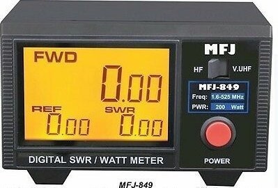 MFJ-849 電源ONだけの簡単操作で送信電力/反射電力/VSWRを直読表示拍卖