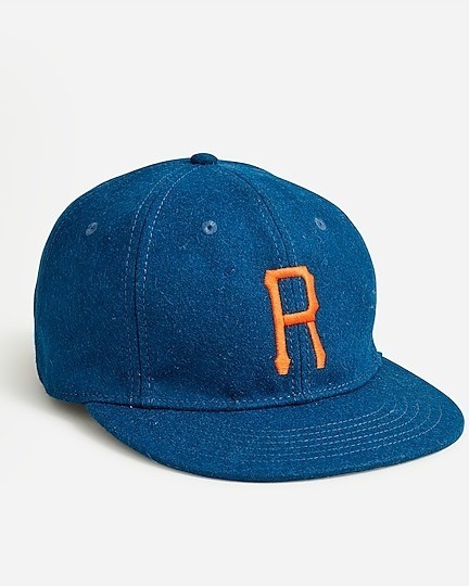 【新品】J.CREW Heritage wool-blend letterman baseball cap TEAL ティールカラー 3