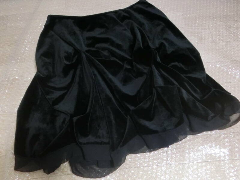 VELOUR NOIR by FOXEY NEW YORK/スプラッシュベロアスカート♪クロ/size42/定形外可