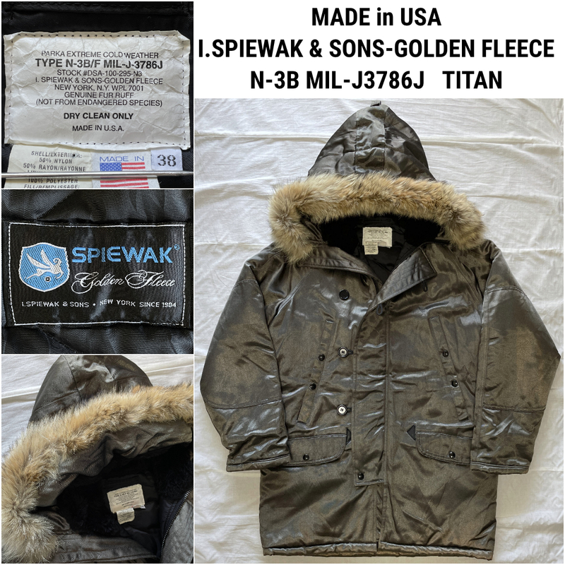 USA製 I.SPIEWAK & SONS-GOLDEN FLEECE N-3B タイタンクロス MIL-J3786J TITAN 38 アメリカ製 スピワック ゴールデンフリース ISS