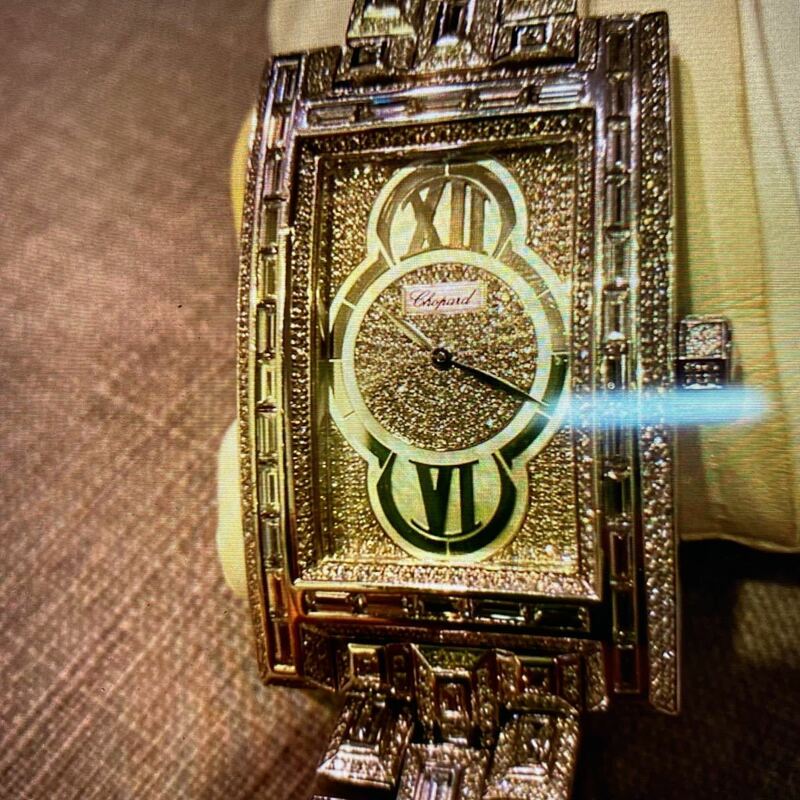 ショパール全面バケットダイヤモンド　メンズ腕時計　最高宝飾時計