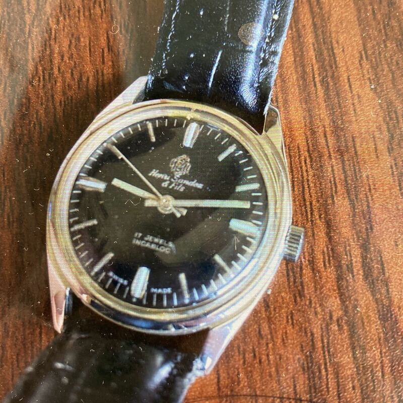 スイス製　ヘンリーサントス腕時計メンズ　手巻き