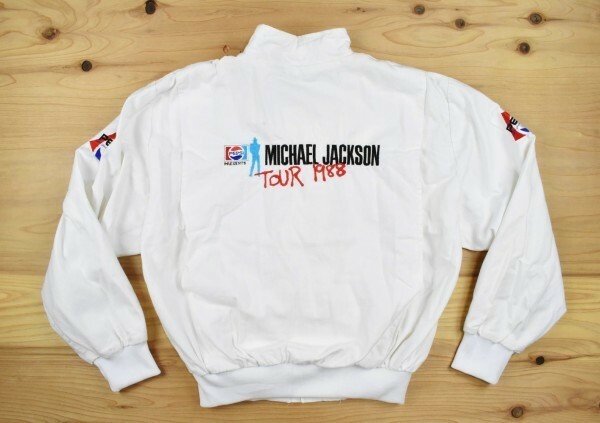 幻級80's古着 非売品 Michael Jackson Tour1988 ツアージャケット sizeM 白 マイケルジャクソン ビンテージ コレクター 当時物 アメリカ