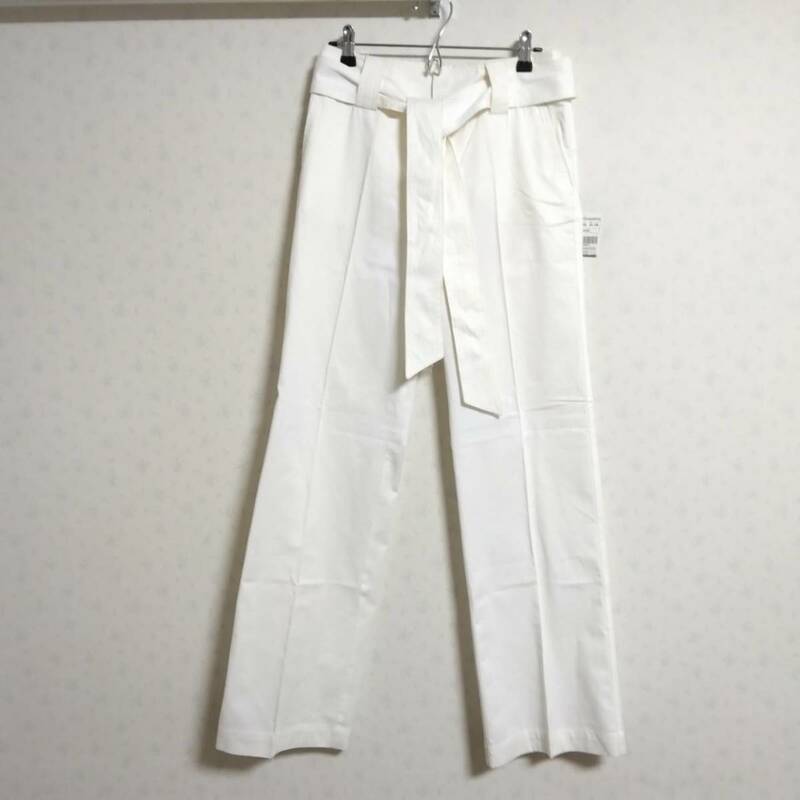 671 ザラ ベーシック ZARA BASIC パンツ ホワイト XSサイズ 綿100％ スタイリッシュ タグ付 行動的 明るい 未使用に近い USED レディース 