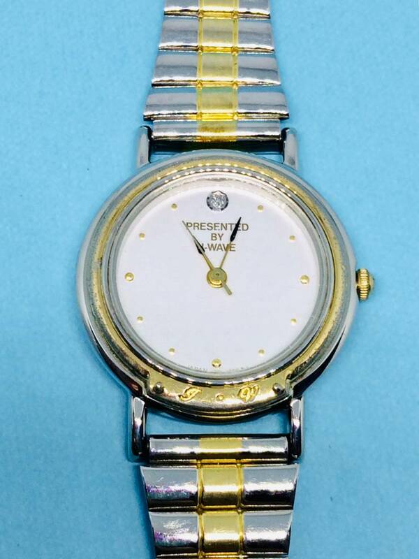 (Z16)セイコーOEM(*'▽')FMラジオ局81.3・J-WAVE（電池交換済み）S&Gゴールド・レディス腕時計USED（送料全国一律185円）素敵な時計です。