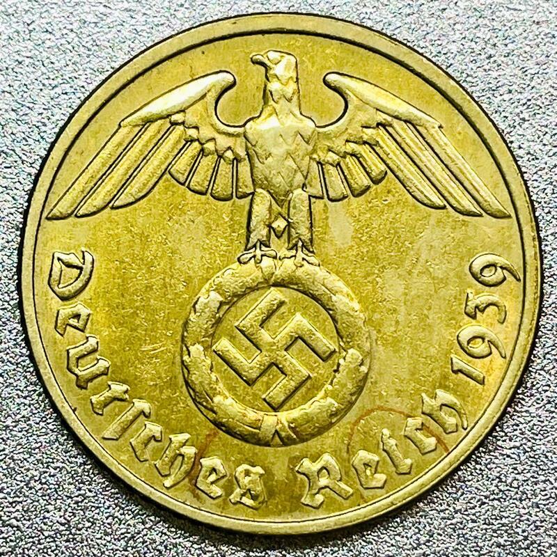 ドイツ第三帝国 10ライヒスペニヒ 1939年 A　ナチス　レプリカコイン
