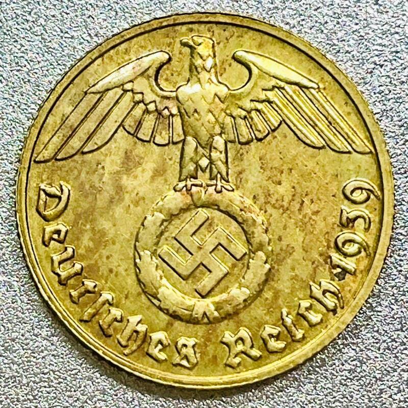 ドイツ第三帝国 5ライヒスペニヒ 1939年 A　ナチス　レプリカコイン