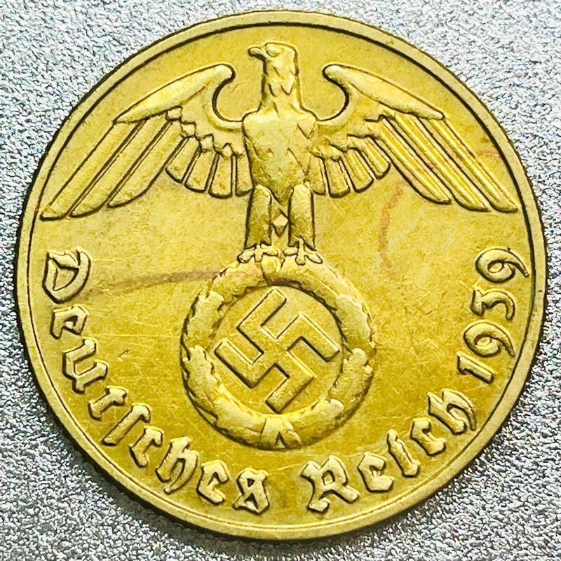 ドイツ第三帝国 5ライヒスペニヒ 1939年 B　ナチス　レプリカコイン
